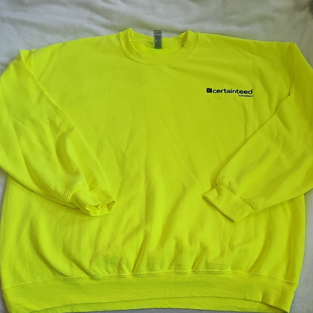 Gildan Men's Bright Yellow Crewneck Sweatshirt